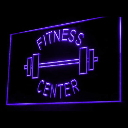 160034 Fitness Center Gym Room Home Decor Open Display illuminated Night Light Neon Sign 16 Color By Remote