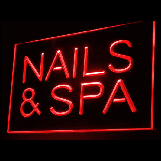 160039 Nails Spa Beauty Salon Home Decor Open Display illuminated Night Light Neon Sign 16 Color By Remote