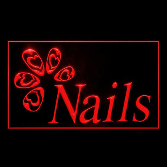 160051 Nails Beauty Salon Shop Home Decor Open Display illuminated Night Light Neon Sign 16 Color By Remote