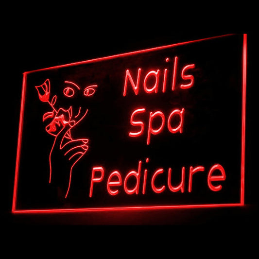 160052 Nails Spa Pedicure Beauty Salon Home Decor Open Display illuminated Night Light Neon Sign 16 Color By Remote