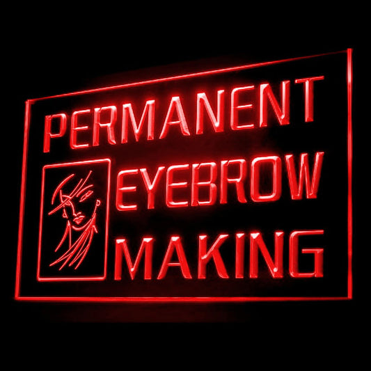 160065 Permanent Eyebrow Making Beauty Salon Home Decor Open Display illuminated Night Light Neon Sign 16 Color By Remote