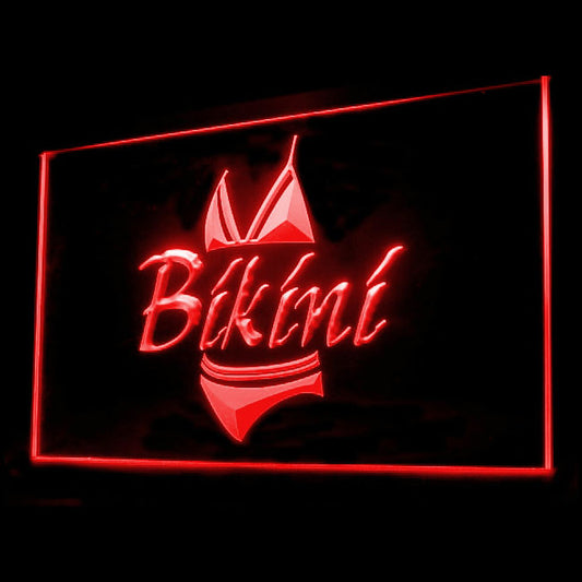 160068 Bikini Shop Store Home Decor Open Display illuminated Night Light Neon Sign 16 Color By Remote