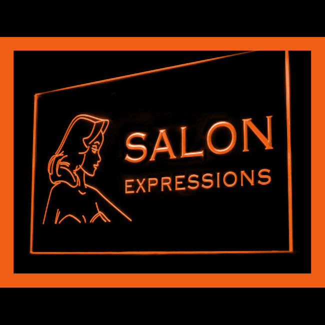160088 Salon Expressions Beauty Shop Home Decor Open Display illuminated Night Light Neon Sign 16 Color By Remote