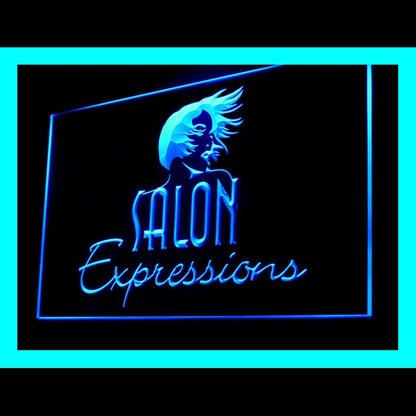 160092 Salon Expressions Beauty Shop Home Decor Open Display illuminated Night Light Neon Sign 16 Color By Remote