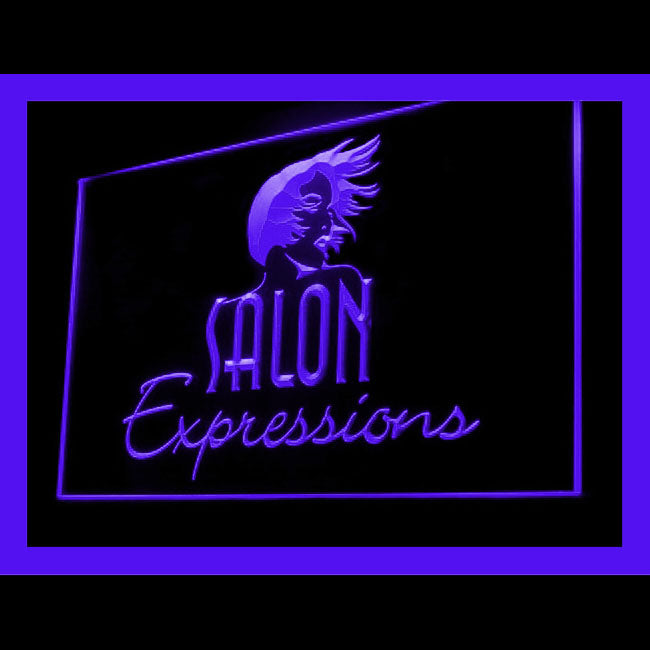 160092 Salon Expressions Beauty Shop Home Decor Open Display illuminated Night Light Neon Sign 16 Color By Remote