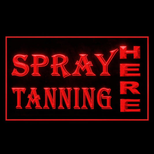 160093 Spray Tanning Here Beauty Salon Home Decor Open Display illuminated Night Light Neon Sign 16 Color By Remote