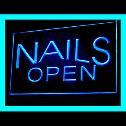 160103 Nails Beauty Salon Shop Home Decor Open Display illuminated Night Light Neon Sign 16 Color By Remote