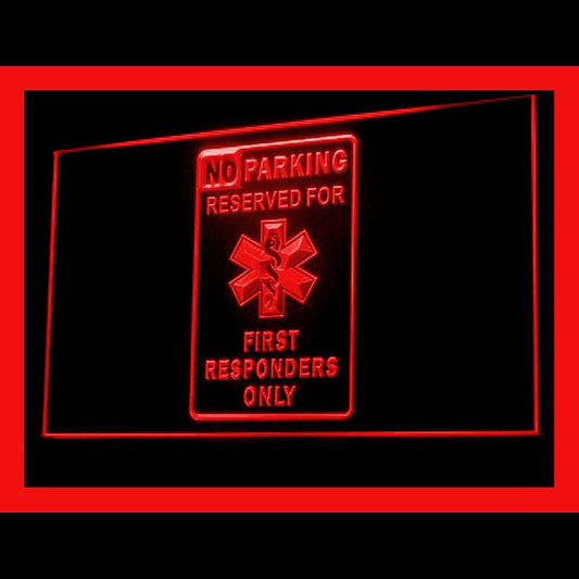 160106 No Parking Reserved For Responders Only Home Decor Open Display illuminated Night Light Neon Sign 16 Color By Remote