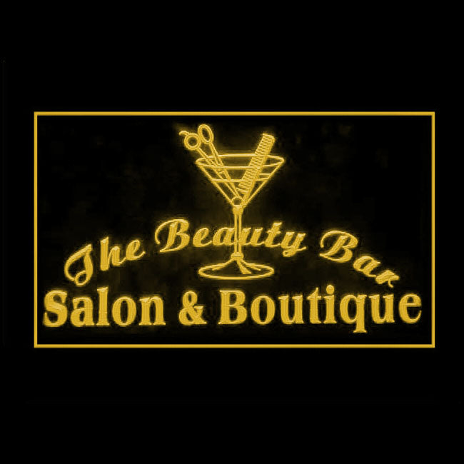 160135 The Beauty Bar Salon Boutique Shop Home Decor Open Display illuminated Night Light Neon Sign 16 Color By Remote