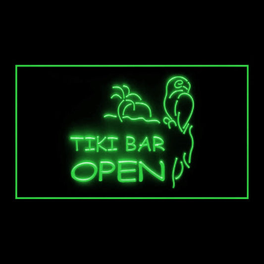 170002 Tiki Bar Parrot Pub Beer Home Decor Open Display illuminated Night Light Neon Sign 16 Color By Remote