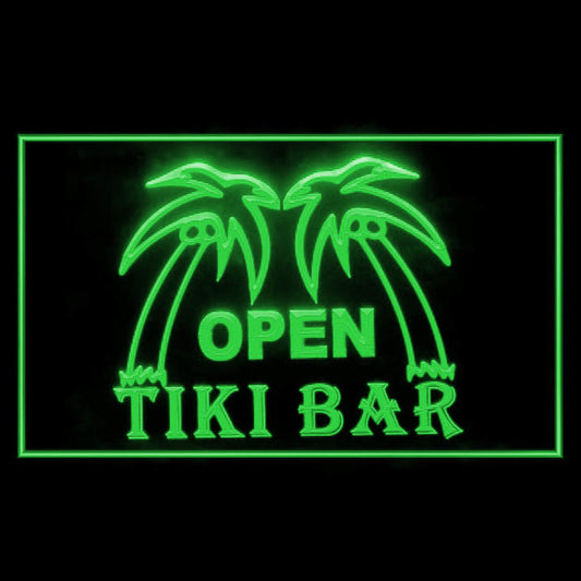 170010 Tiki Bar Happy Hours Beer Home Decor Open Display illuminated Night Light Neon Sign 16 Color By Remote