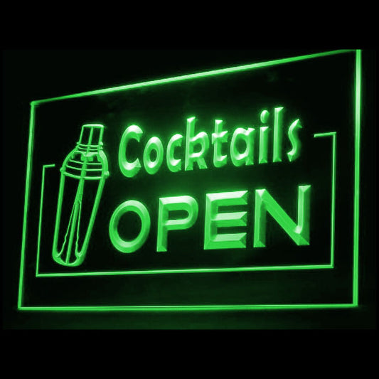 170013 Cocktails Bar Pub Club Home Decor Open Display illuminated Night Light Neon Sign 16 Color By Remote