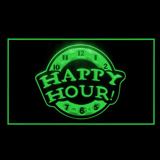 170015 Happy Hour Bar Pub Beer Home Decor Open Display illuminated Night Light Neon Sign 16 Color By Remote
