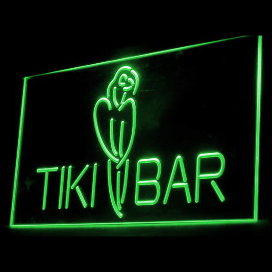 170020 Tiki Bar Parrot Pub Beer Home Decor Open Display illuminated Night Light Neon Sign 16 Color By Remote
