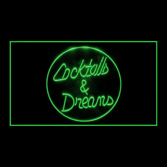 170021 Cocktails Dreams Bar Pub Home Decor Open Display illuminated Night Light Neon Sign 16 Color By Remote