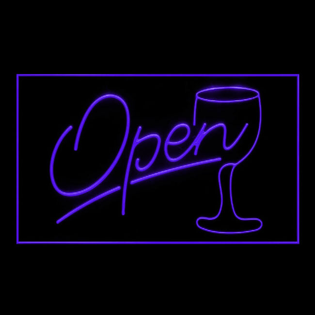 170030 Script Glass Cocktails Bar Pub Home Decor Open Display illuminated Night Light Neon Sign 16 Color By Remote
