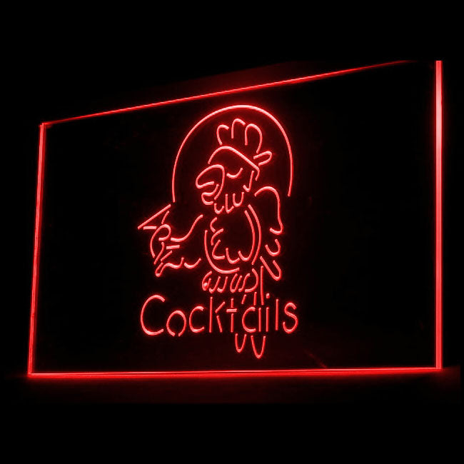 170036 Cocktails Parrot Bar Pub Home Decor Open Display illuminated Night Light Neon Sign 16 Color By Remote