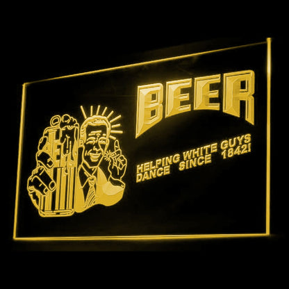 170059 Helping White Guys Dance Beer Bar Pub Home Decor Open Display illuminated Night Light Neon Sign 16 Color By Remote