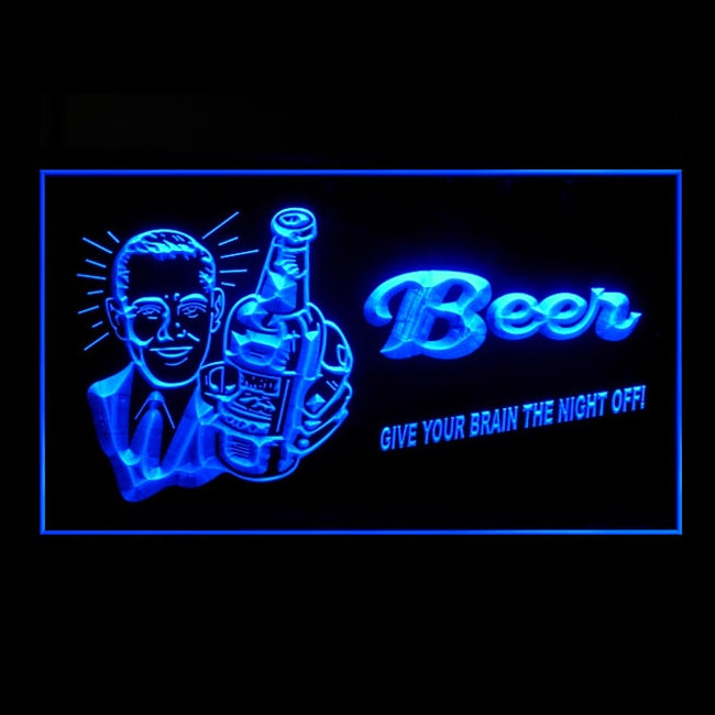 170064 Beer Give Your Brain Night Off Bar Home Decor Open Display illuminated Night Light Neon Sign 16 Color By Remote