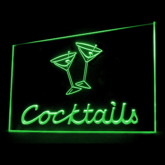 170065 Cocktails Bar Pub Club Home Decor Open Display illuminated Night Light Neon Sign 16 Color By Remote