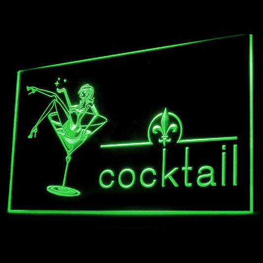 170066 Cocktails Bar Pub Club Home Decor Open Display illuminated Night Light Neon Sign 16 Color By Remote