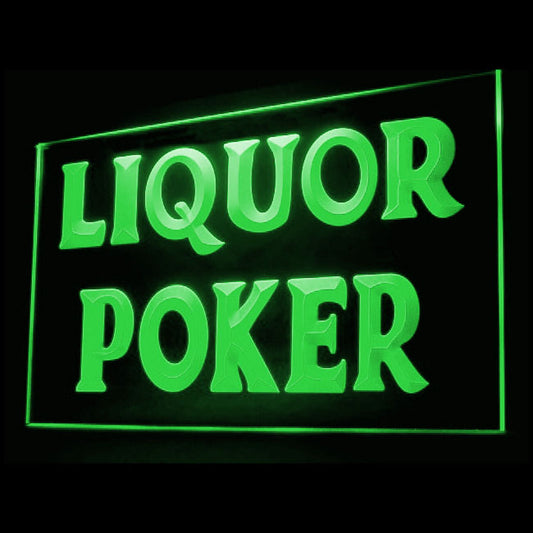 170070 Liquor Poker Beer Bar Home Decor Open Display illuminated Night Light Neon Sign 16 Color By Remote