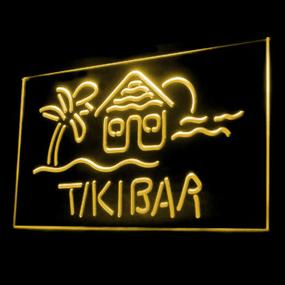 170073 Tiki Bar Happy Hours Beer Home Decor Open Display illuminated Night Light Neon Sign 16 Color By Remote