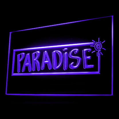 170082 Paradise Bar Happy Hours Beer Home Decor Open Display illuminated Night Light Neon Sign 16 Color By Remote
