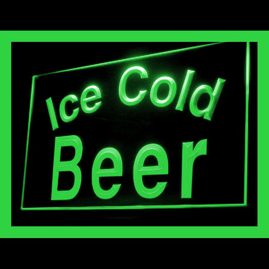 170090 Ice Cold Beer Bar Pub Home Decor Open Display illuminated Night Light Neon Sign 16 Color By Remote