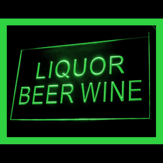 170097 Liquor Beer Wine Beverages Shop Store Home Decor Open Display illuminated Night Light Neon Sign 16 Color By Remote
