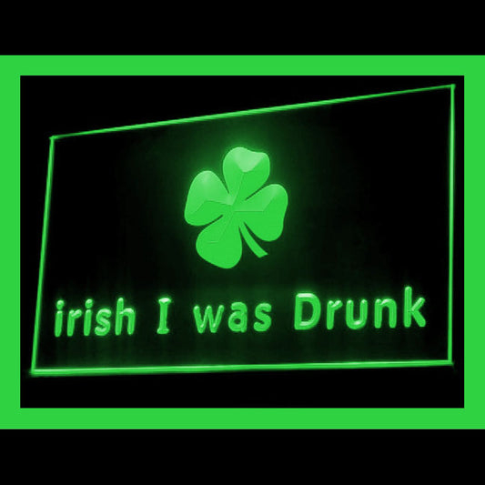 170108 Irish I was Drunk Beer Bar Home Decor Open Display illuminated Night Light Neon Sign 16 Color By Remote