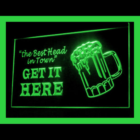 170109 The Best Head In Town Bar Beer Home Decor Open Display illuminated Night Light Neon Sign 16 Color By Remote