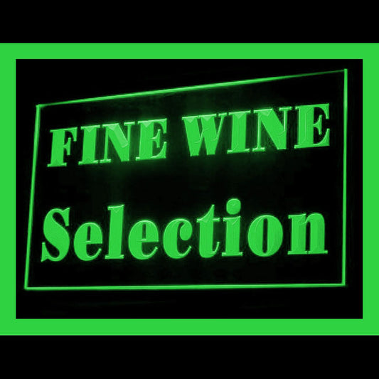 170118 Fine Wine Selection Shop Store Bar Pub Home Decor Open Display illuminated Night Light Neon Sign 16 Color By Remote