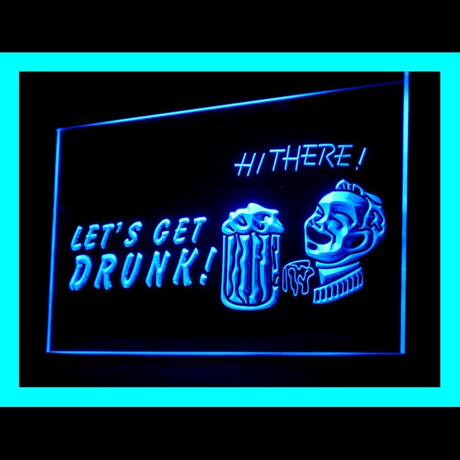 170122 Let's Get Drunk Bar Home Decor Open Display illuminated Night Light Neon Sign 16 Color By Remote