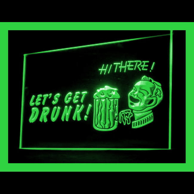 170122 Let's Get Drunk Bar Home Decor Open Display illuminated Night Light Neon Sign 16 Color By Remote