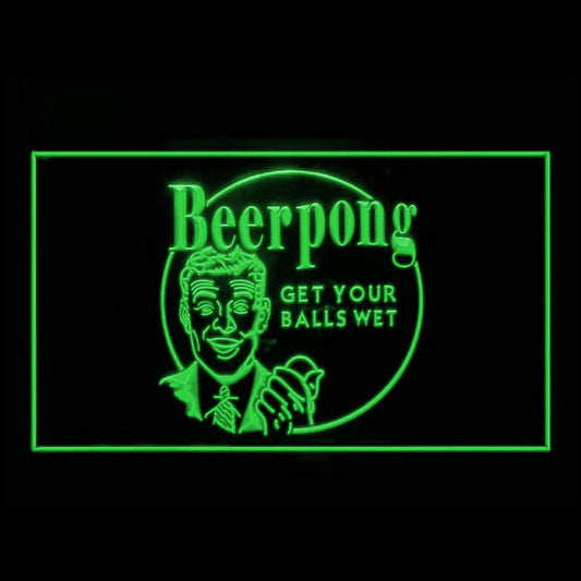 170126 Beer Pong Game Bar Happy Hours Home Decor Open Display illuminated Night Light Neon Sign 16 Color By Remote