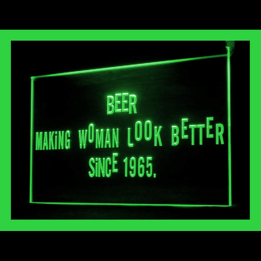 170127 Beer Making Women Look Better Bar Pub Home Decor Open Display illuminated Night Light Neon Sign 16 Color By Remote