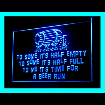 170129 It's Time for a Beer Run Bar Pub Home Decor Open Display illuminated Night Light Neon Sign 16 Color By Remote