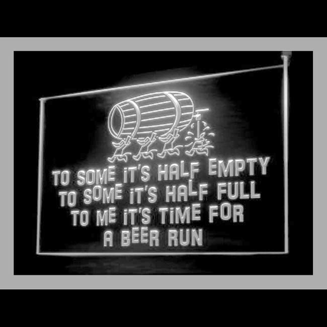 170129 It's Time for a Beer Run Bar Pub Home Decor Open Display illuminated Night Light Neon Sign 16 Color By Remote