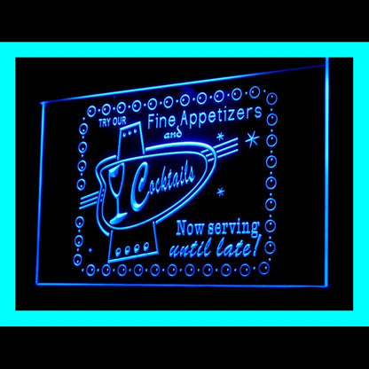170130 Fine Appetizers Cocktails Bar Home Decor Open Display illuminated Night Light Neon Sign 16 Color By Remote