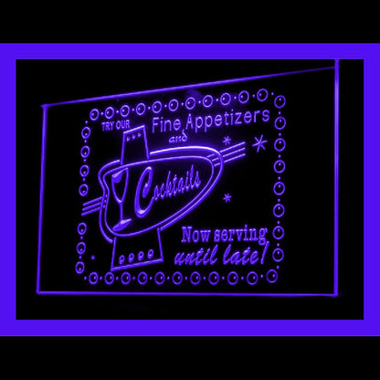 170130 Fine Appetizers Cocktails Bar Home Decor Open Display illuminated Night Light Neon Sign 16 Color By Remote