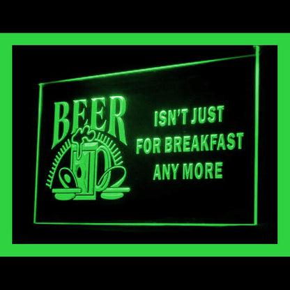 170132 Beer Isn't Just For Breakfast Any More Home Decor Open Display illuminated Night Light Neon Sign 16 Color By Remote