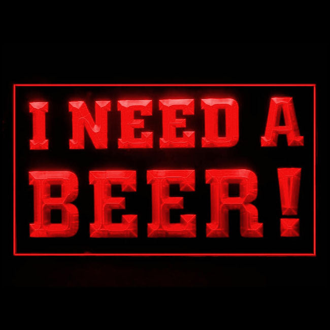 170149 I Need A Beer Bar Pub Home Decor Open Display illuminated Night Light Neon Sign 16 Color By Remote