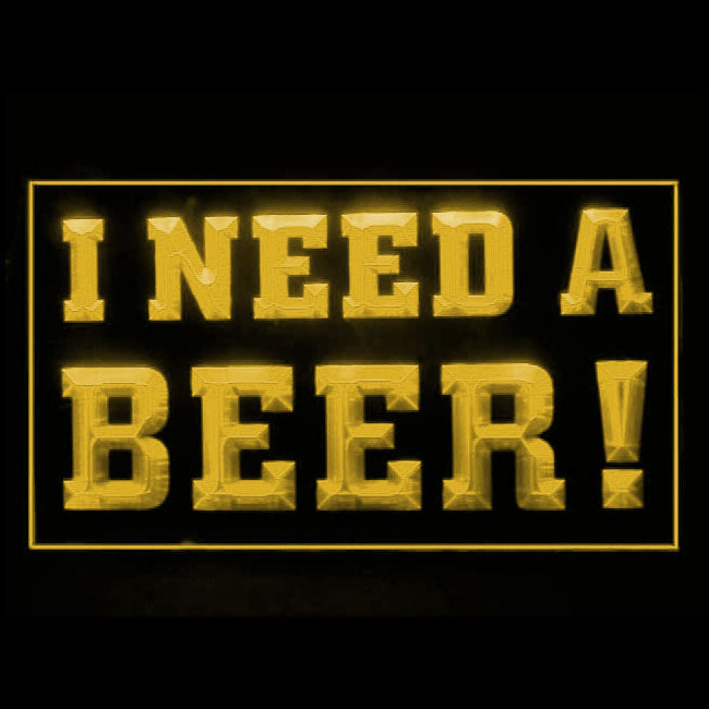 170149 I Need A Beer Bar Pub Home Decor Open Display illuminated Night Light Neon Sign 16 Color By Remote