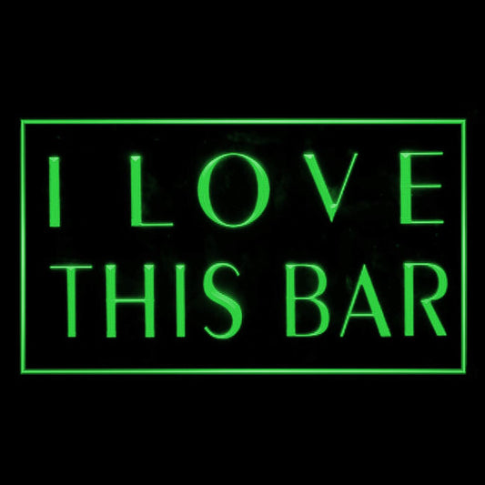 170150 I Love This Bar Beer Pub Home Decor Open Display illuminated Night Light Neon Sign 16 Color By Remote
