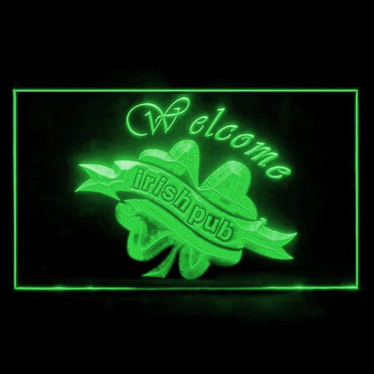 170165 Welcome to Irish Pub Home Decor Open Display illuminated Night Light Neon Sign 16 Color By Remote