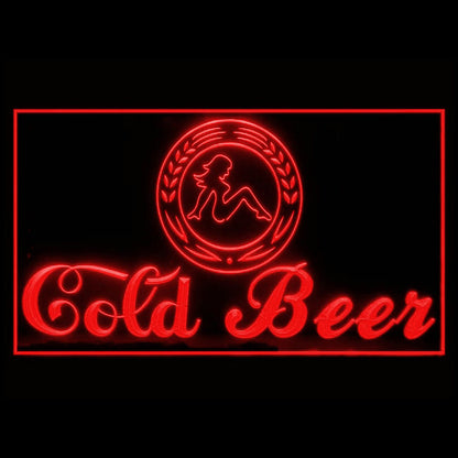 170166 Cold Beer Bar Pub Club Home Decor Open Display illuminated Night Light Neon Sign 16 Color By Remote