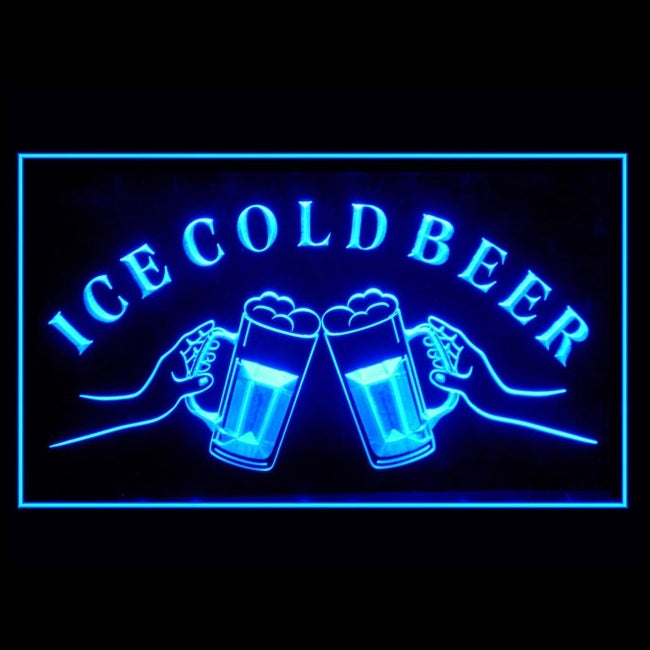 170194 Ice Cold Beer Bar Home Decor Open Display illuminated Night Light Neon Sign 16 Color By Remote