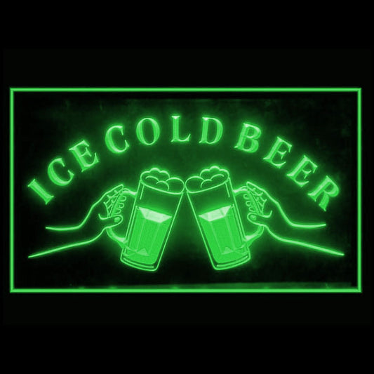170194 Ice Cold Beer Bar Home Decor Open Display illuminated Night Light Neon Sign 16 Color By Remote