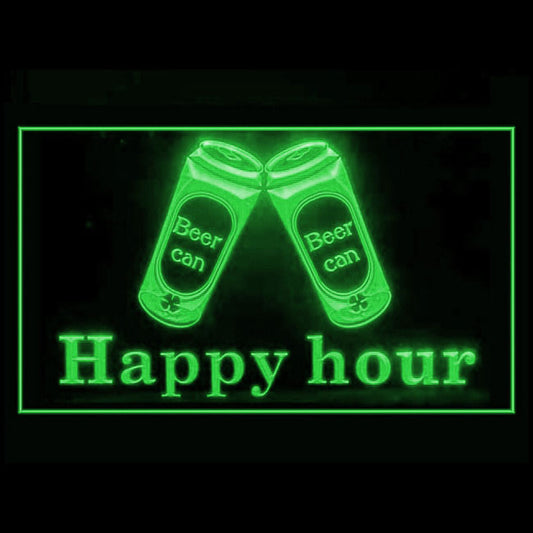 170200 Happy Hour Bar Home Decor Open Display illuminated Night Light Neon Sign 16 Color By Remote